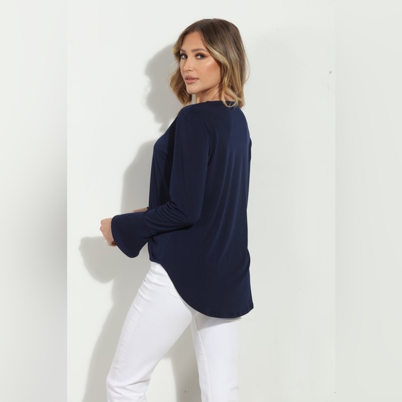 NWT BLACK Surplice X Top BY Veronica M - Picture 4 of 6